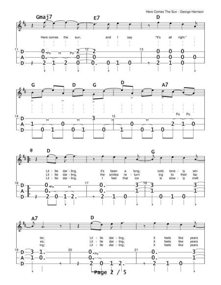 Here Comes The Sun For Appalachian Mountain Lap Dulcimer Page 2