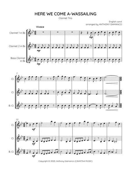 Here We Come A Wassailing Clarinet Trio Page 2