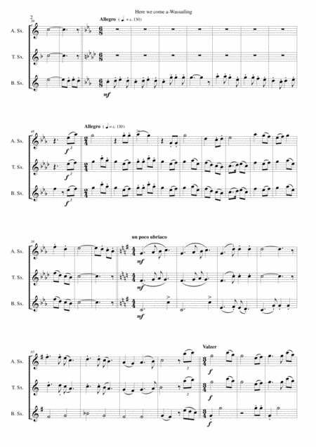 Here We Come A Wassailing For Saxophone Trio Page 2