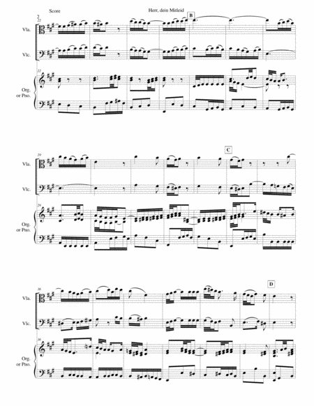 Herr Dein Mitleid From The Christmas Oratorio Weihnachtsoratorium Arranged For Viola Cello And Organ Or Piano Page 2