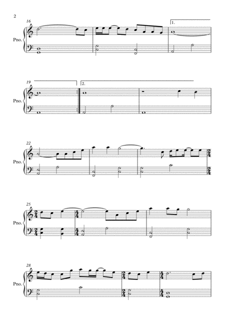 Hey Brother A Minor By Avicii Easy Piano Page 2