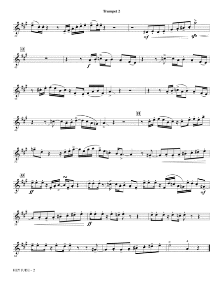 Hey Jude Arr Mark Brymer Trumpet 2 Page 2