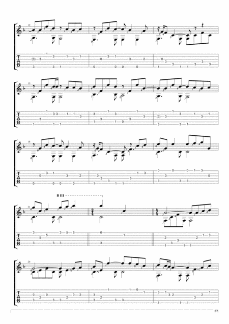 Hey Jude Fingerstyle Guitar Solo Page 2