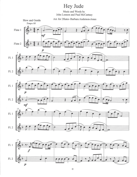 Hey Jude Flute Duet Page 2