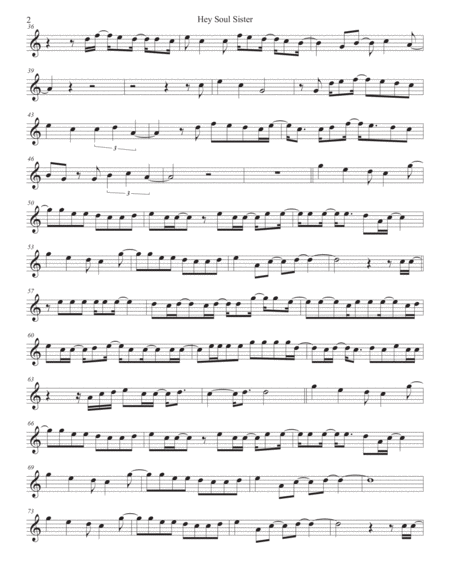 Hey Soul Sister Easy Key Of C Violin Page 2