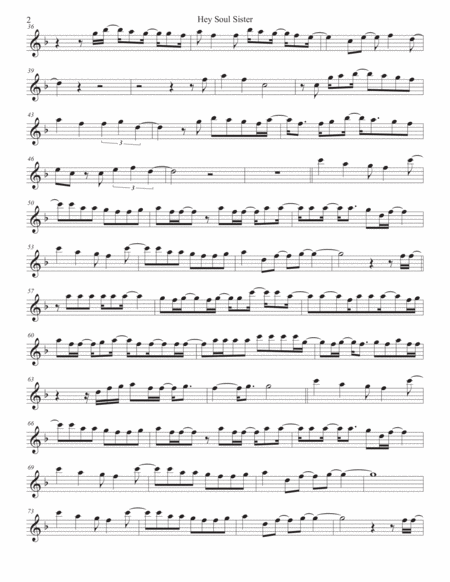 Hey Soul Sister Flute Page 2