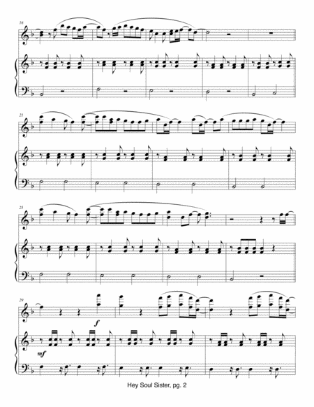 Hey Soul Sister For Carillon Duet Page 2