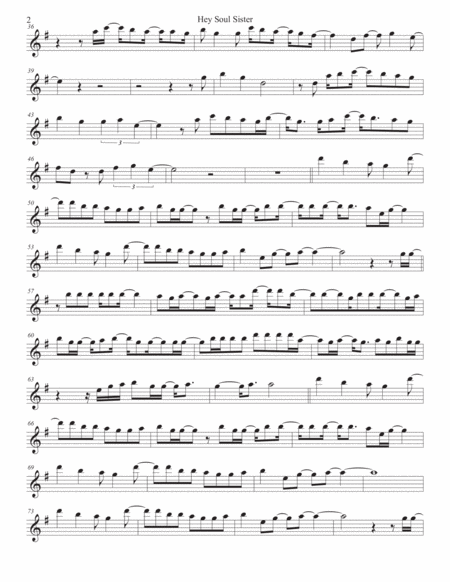 Hey Soul Sister Soprano Sax Page 2