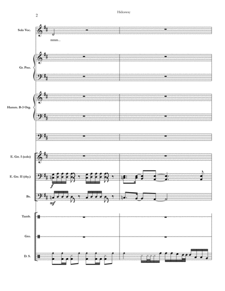 Hideaway Chicago Full Score Set Of Parts Page 2