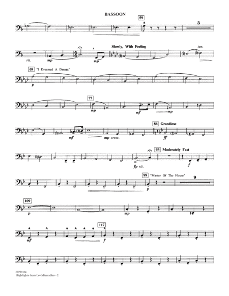 Highlights From Les Misrables Arr Johnnie Vinson Bassoon Page 2