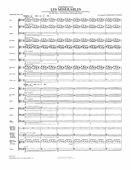 Highlights From Les Misrables Arr Johnnie Vinson Conductor Page 2