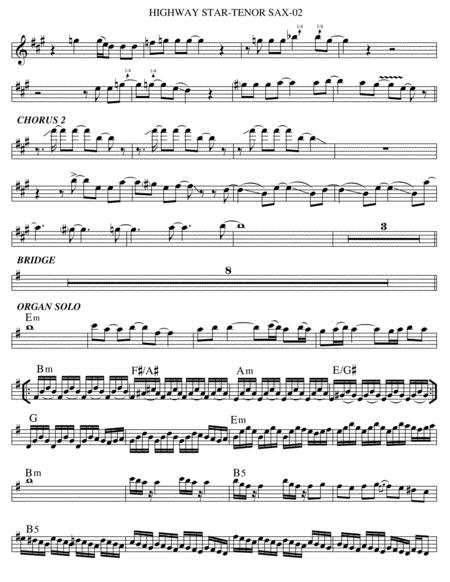 Highway Star Tenor Sax Page 2