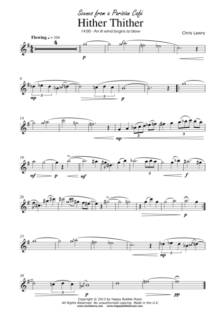 Hither Thither For Alto Saxophone Piano From Scenes From A Parisian Cafe Page 2