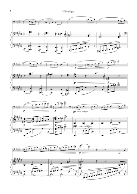 Hlsningar For Cello And Piano Page 2