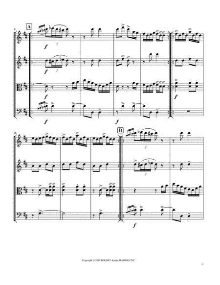 Hoe Down From Rodeo Copland String Quartet Page 2