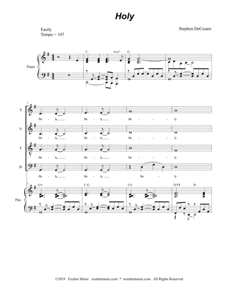 Holy From Mass Of Praise And Worship Satb Page 2