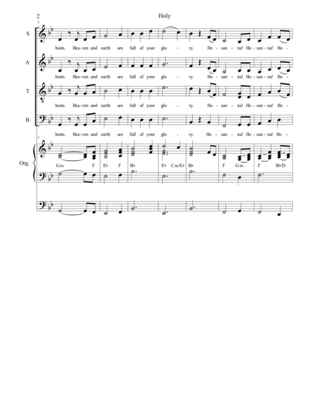 Holy From Mass Of Saint Cecilia Page 2