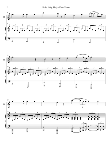 Holy Holy Holy Flute Piano And Flute Part Page 2