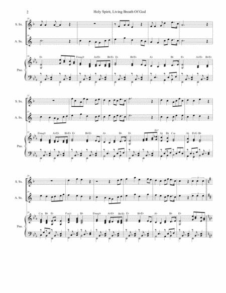 Holy Spirit Living Breath Of God Duet For Soprano And Alto Saxophone Page 2