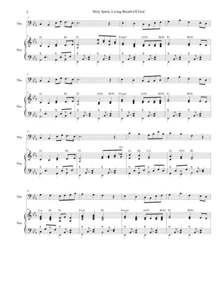 Holy Spirit Living Breath Of God For Trombone Solo And Piano Page 2