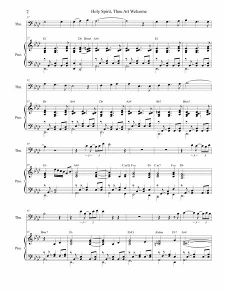 Holy Spirit Thou Art Welcome For Trombone Solo And Piano Page 2