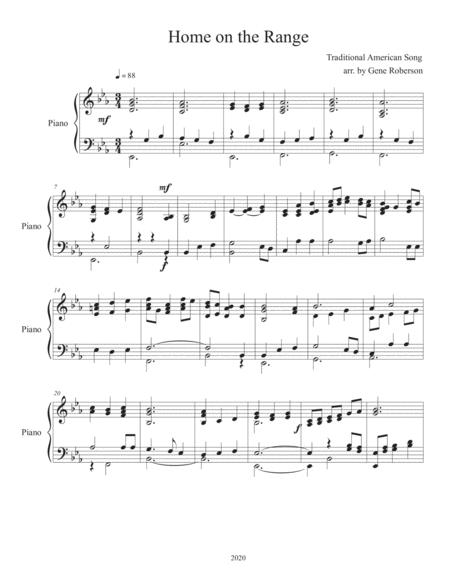 Home On The Range Piano Solo Page 2