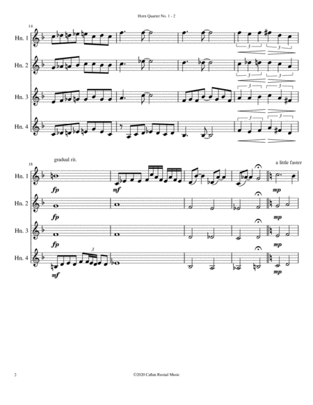 Horn Quartet No 1 Page 2