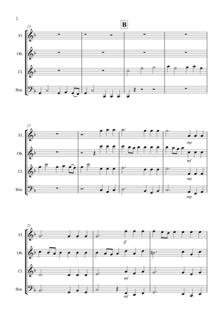 Hornpipe From Handels Water Music For Wind Quartet Page 2