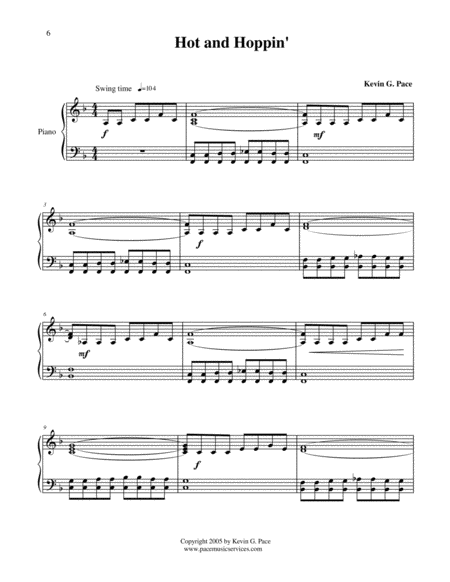 Hot And Hoppin Boogie Original Piano Solo Page 2