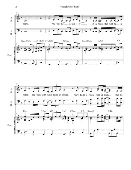 Household Of Faith Satb Choir With Piano Page 2