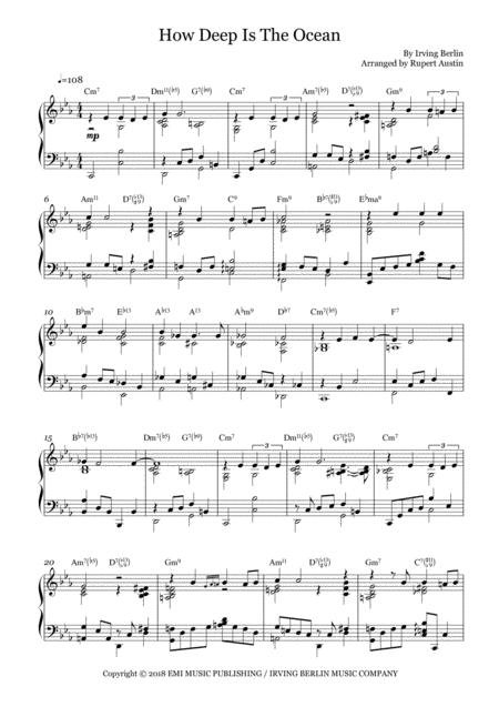 How Deep Is The Ocean Solo Piano Page 2