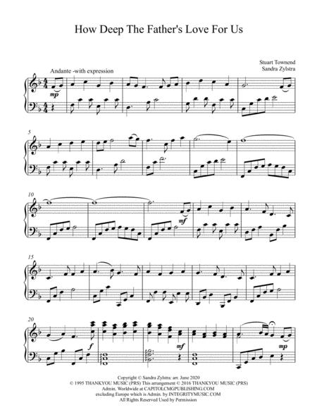 How Deep The Fathers Love For Us Intermediate Piano Solo Page 2