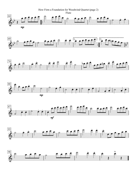 How Firm A Foundation For Woodwind Quartet Page 2