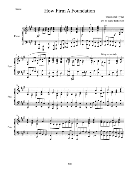 How Firm A Foundation New Piano Solo Page 2