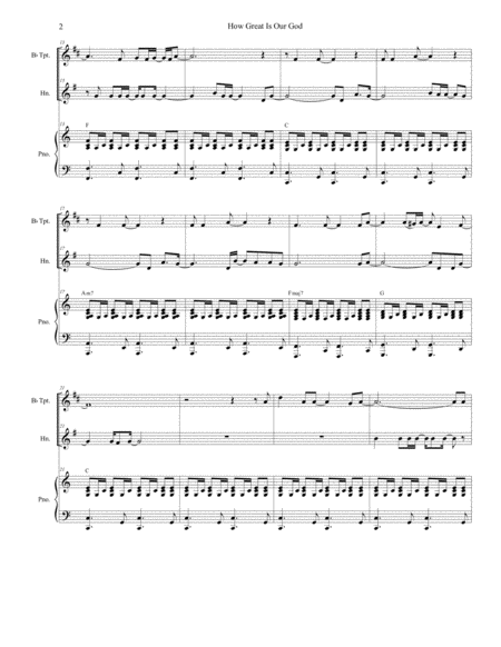 How Great Is Our God Duet For Bb Trumpet French Horn Page 2