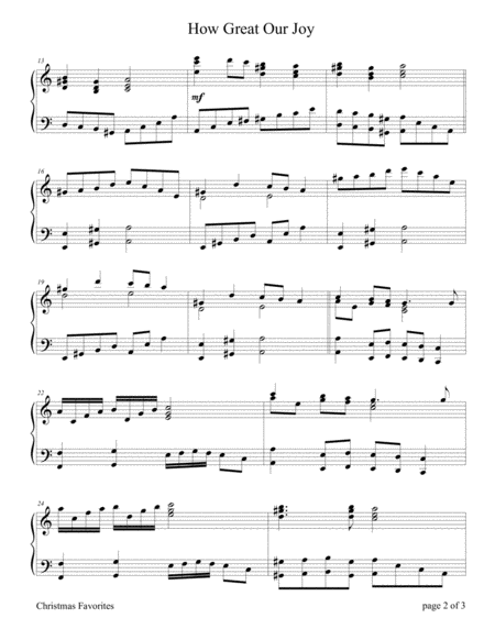 How Great Our Joy Piano Solo Page 2