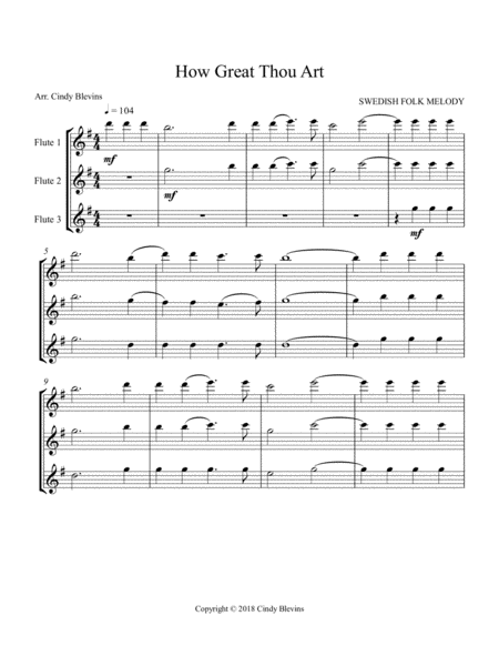 How Great Thou Art Arranged For Flute Trio Page 2