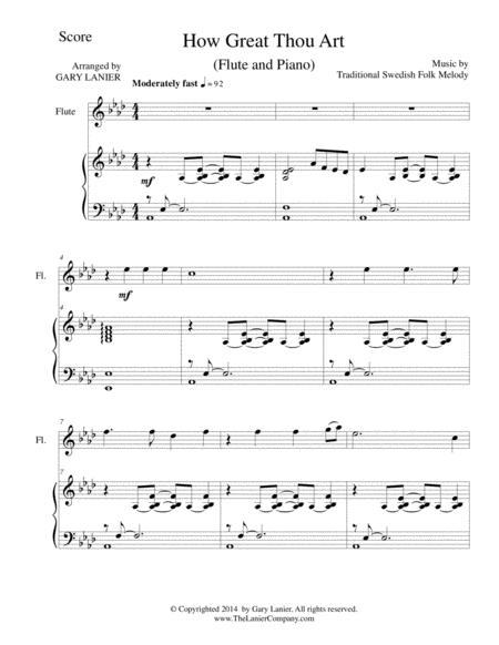 How Great Thou Art For Flute And Piano With Scorepart Page 2
