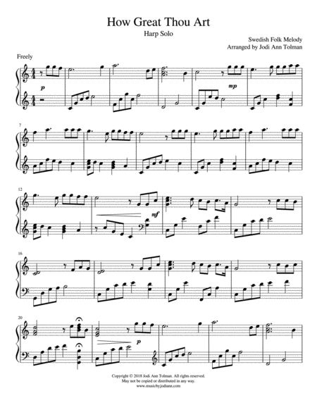 How Great Thou Art Harp Solo Page 2