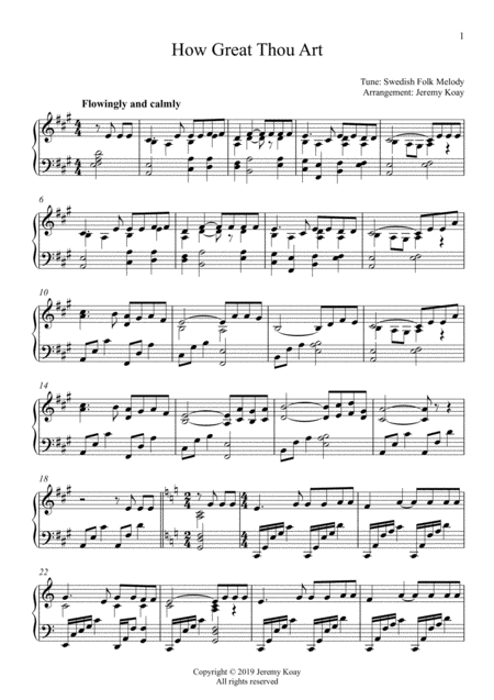 How Great Thou Art Solo Piano Page 2