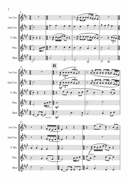How Long Will I Love You Brass Quintet Page 2