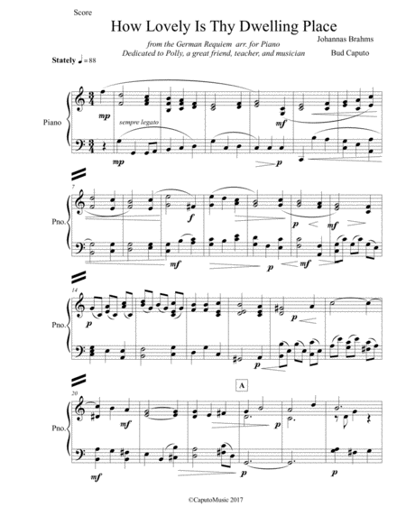 How Lovely Is Thy Dwelling Place For Solo Piano Page 2