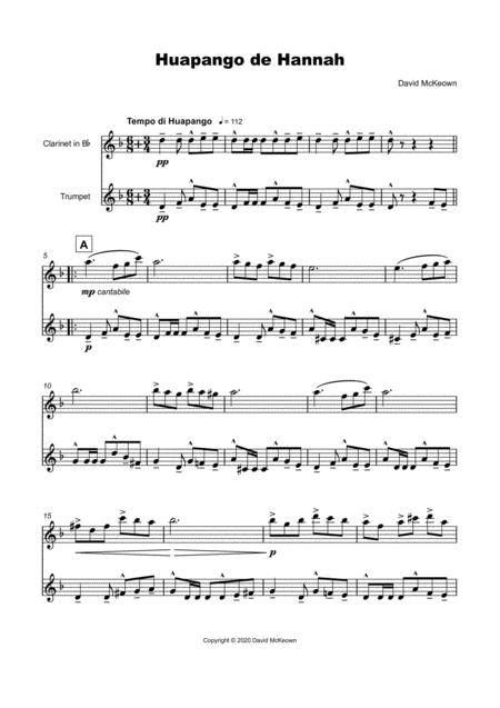 Huapango De Hannah For Clarinet And Trumpet Duet Page 2