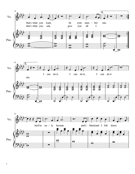 Human By Christina Perri For Voice Piano Page 2