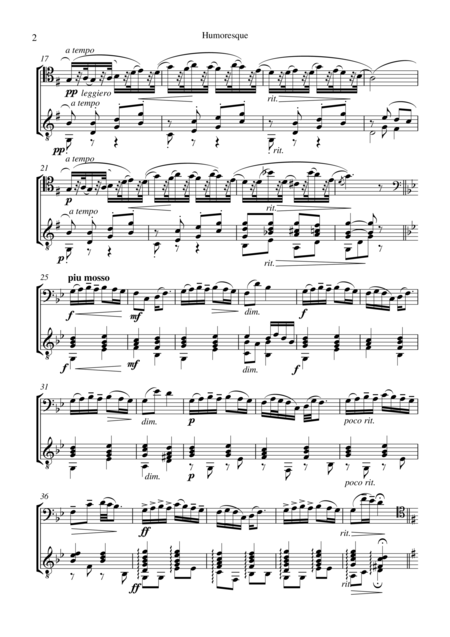 Humoresque For Cello And Guitar Page 2