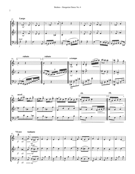 Hungarian Dance No 6 For Brass Trio Page 2