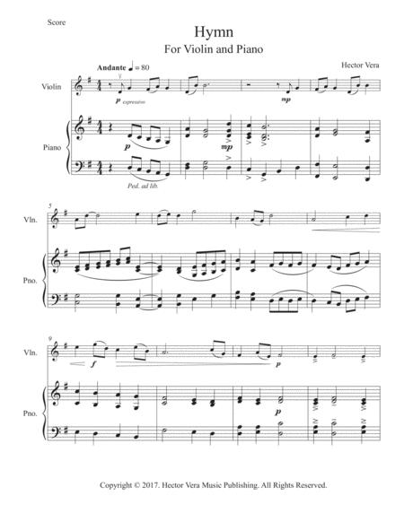 Hymn For Violin And Piano Page 2