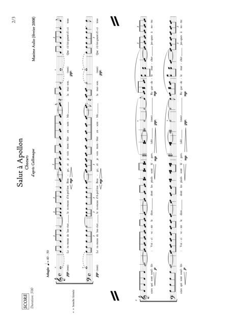 Hymn To Apollo For Chorus Page 2