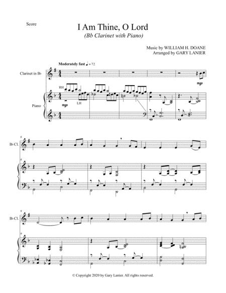 I Am Thine O Lord For Bb Clarinet And Piano With Score Part Page 2