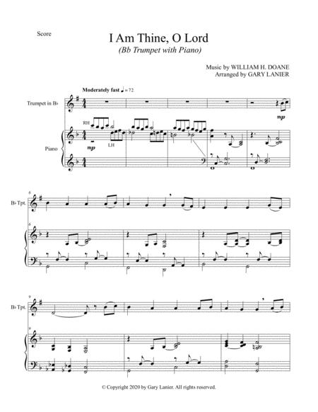 I Am Thine O Lord For Bb Trumpet And Piano With Score Part Page 2